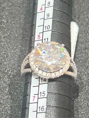 Certified 5ct. t.w Moissanite Diamond Ring